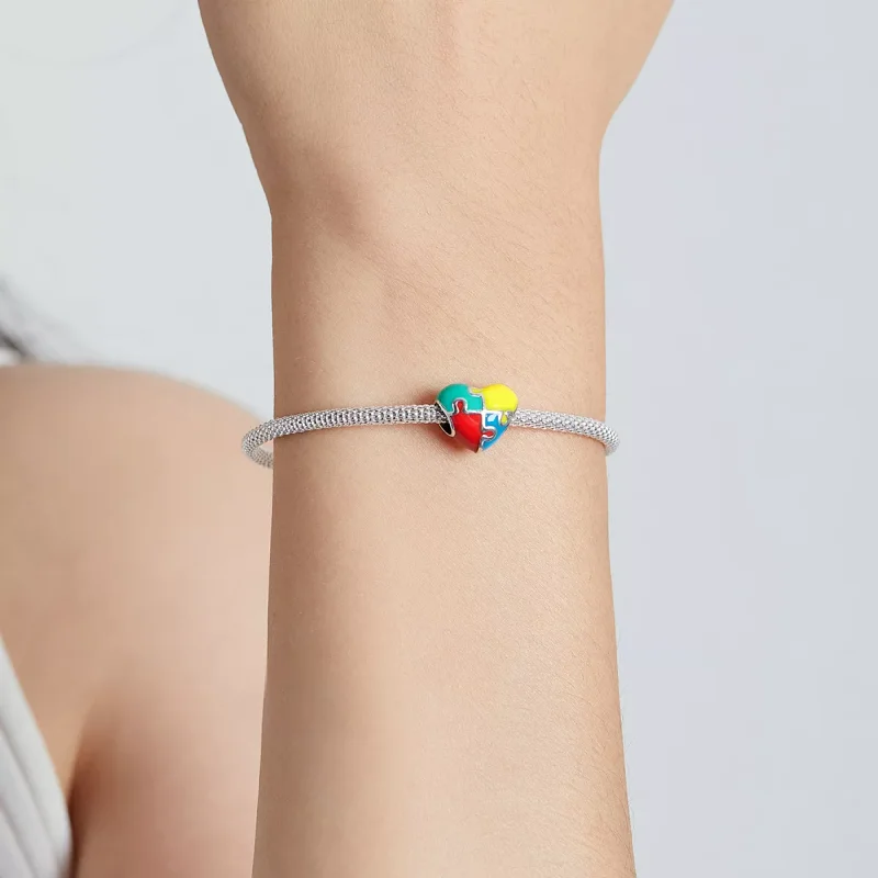 (immagine per) Charm tipo Pandora Puzzle d'amore - BSC547 - Visualizza 5