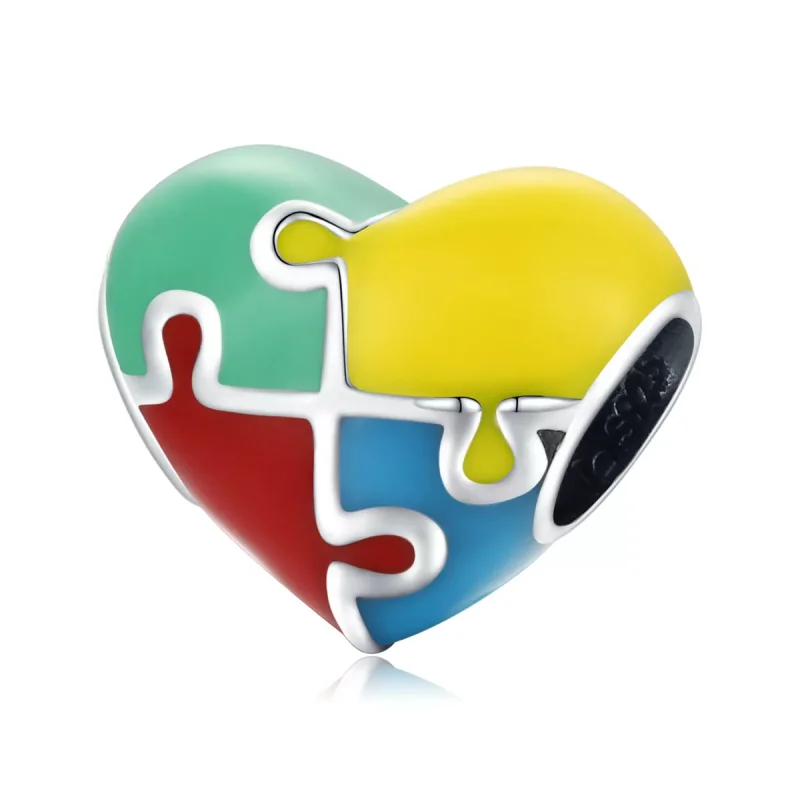 (immagine per) Charm tipo Pandora Puzzle d'amore - BSC547