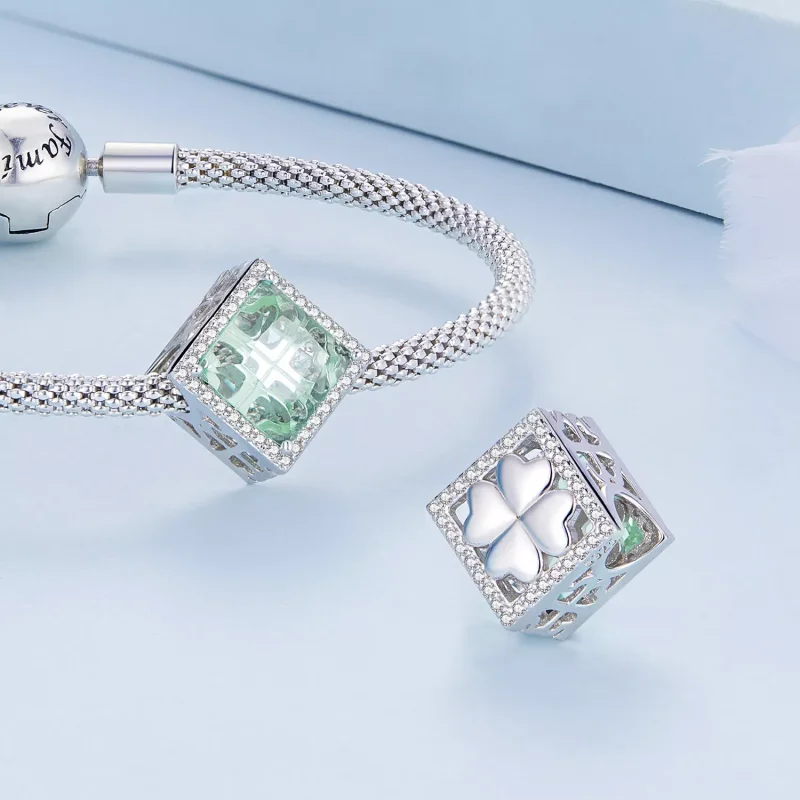 (immagine per) Charm tipo Pandora Quadrifoglio - BSC667 - Visualizza 5
