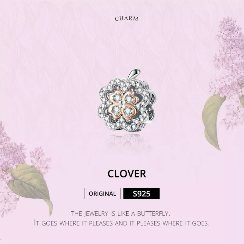 (immagine per) Charm tipo Pandora Quadrifoglio - SCC1247 - Visualizza 2