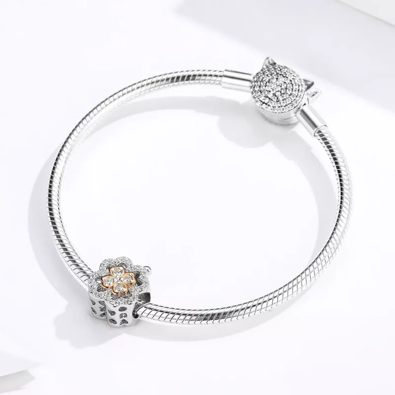 (immagine per) Charm tipo Pandora Quadrifoglio - SCC1247 - Visualizza 3