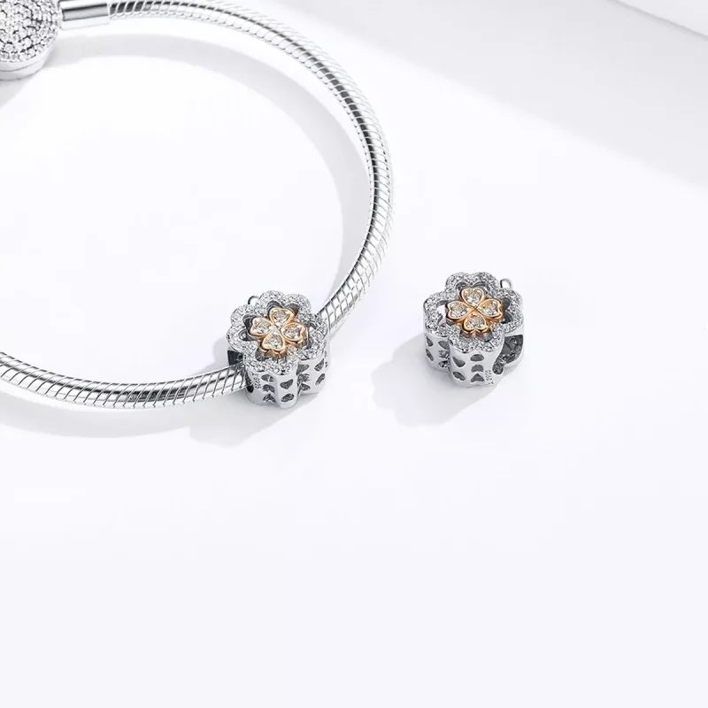 (immagine per) Charm tipo Pandora Quadrifoglio - SCC1247 - Visualizza 4
