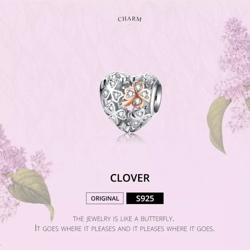 (immagine per) Charm tipo Pandora Quadrifoglio - SCC1248 - Visualizza 2