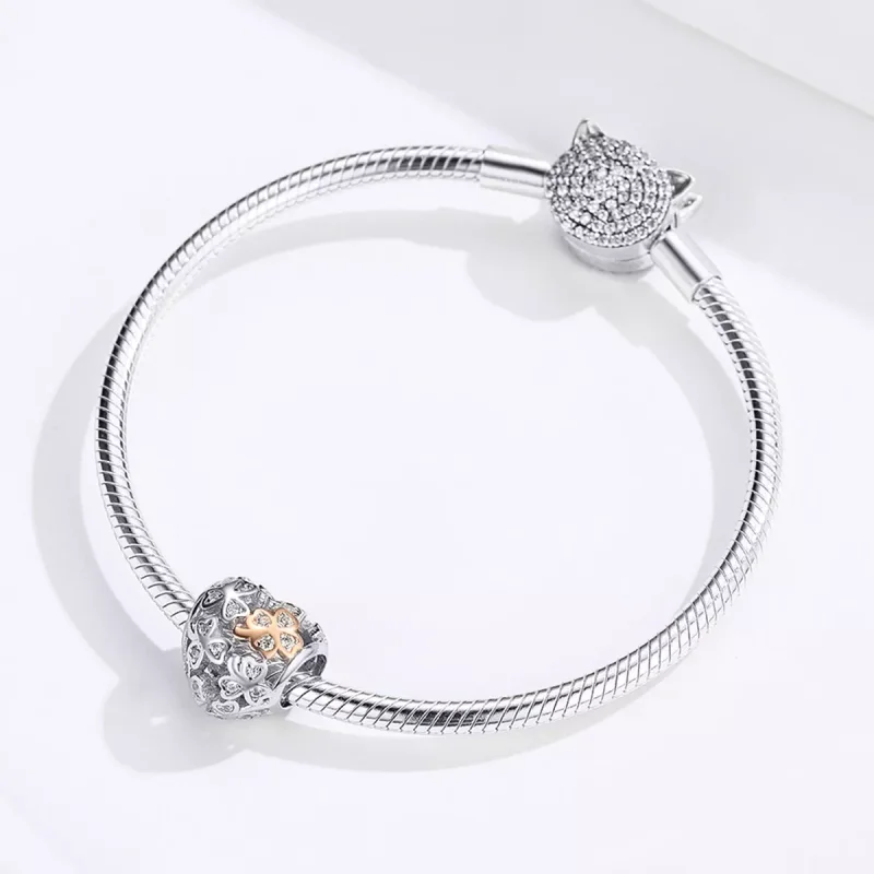 (immagine per) Charm tipo Pandora Quadrifoglio - SCC1248 - Visualizza 3