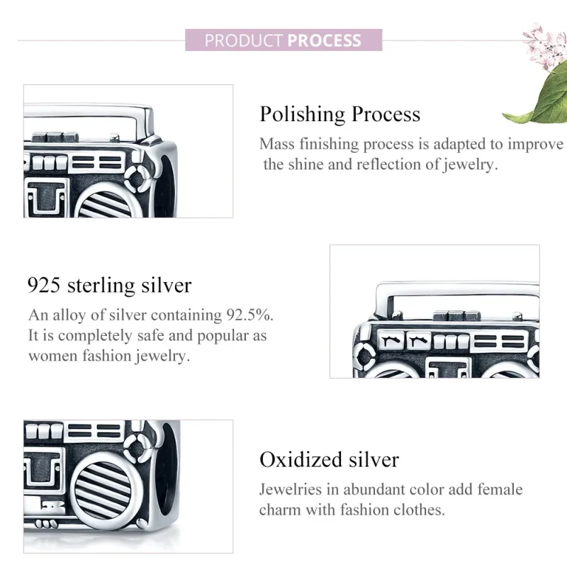 (immagine per) Charm tipo Pandora Radio d'epoca - SCC1873 - Visualizza 7