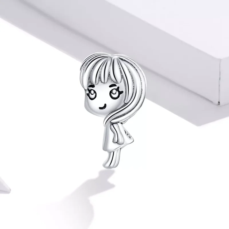 (immagine per) Charm tipo Pandora Ragazza del battito cardiaco - BSC399 - Visualizza 2