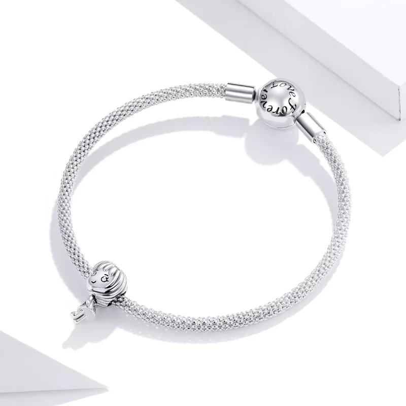 (immagine per) Charm tipo Pandora Ragazza del battito cardiaco - BSC399 - Visualizza 3