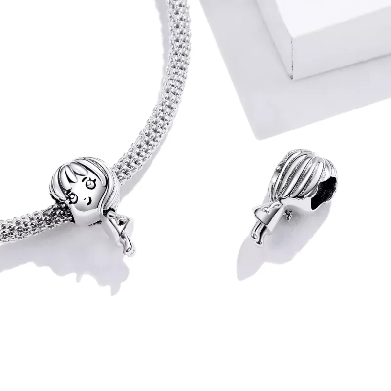 (immagine per) Charm tipo Pandora Ragazza del battito cardiaco - BSC399 - Visualizza 4