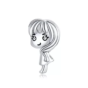 (immagine per) Charm tipo Pandora Ragazza del battito cardiaco - BSC399