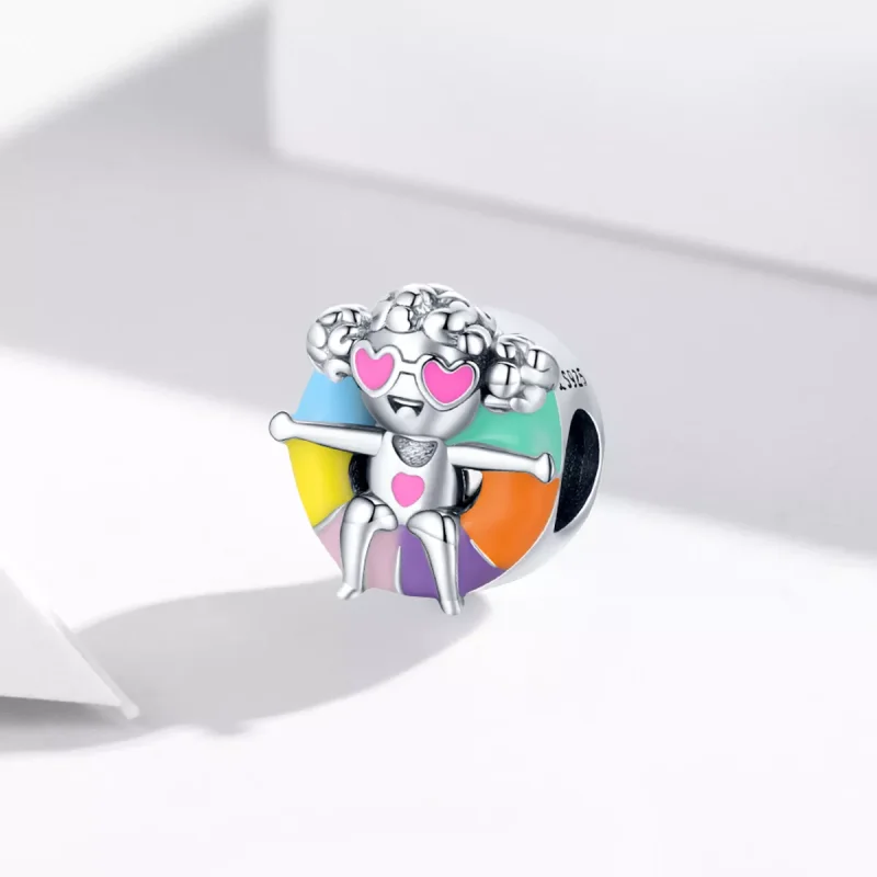(immagine per) Charm tipo Pandora Ragazza dell'anello di nuoto - SCC1918 - Visualizza 2