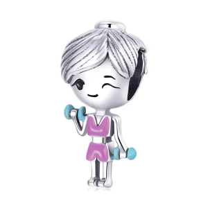 (immagine per) Charm tipo Pandora Ragazza di forma fisica - BSC488