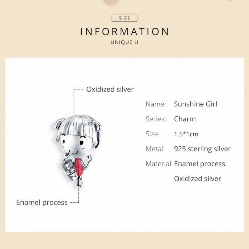 (immagine per) Charm tipo Pandora Ragazza Solare - SCC1525 - Visualizza 6