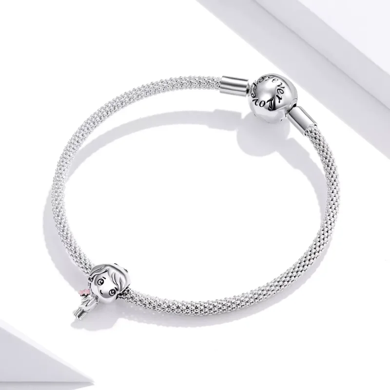 (immagine per) Charm tipo Pandora Ragazzo che batte il cuore - BSC400 - Visualizza 3