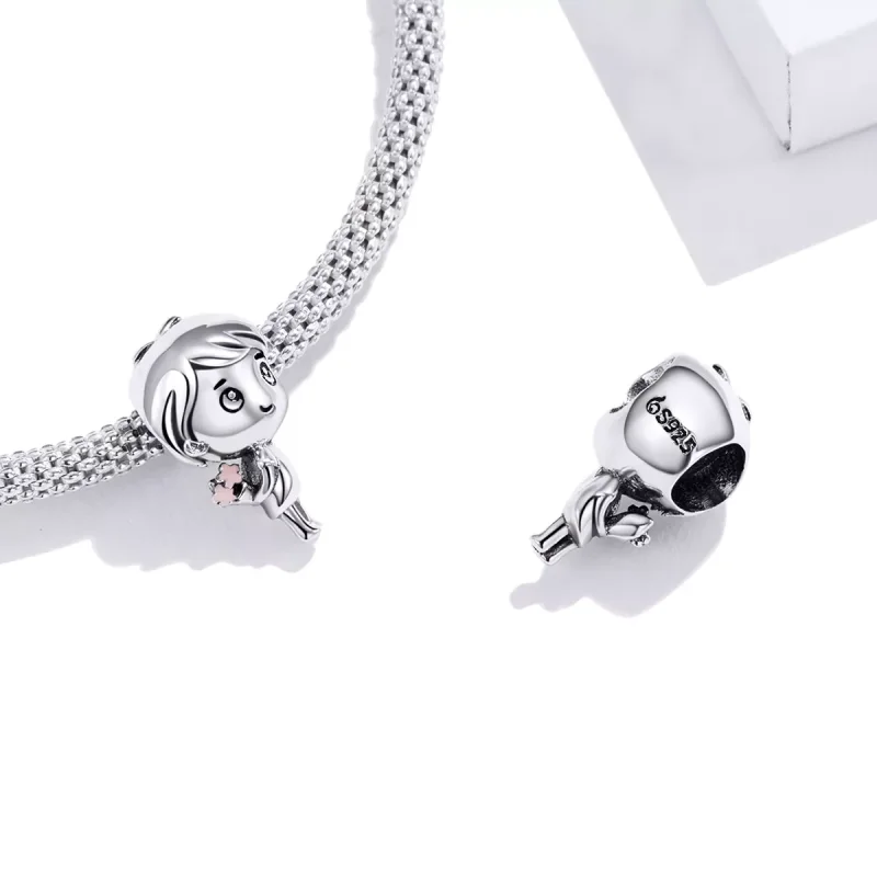(immagine per) Charm tipo Pandora Ragazzo che batte il cuore - BSC400 - Visualizza 4