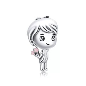 (immagine per) Charm tipo Pandora Ragazzo che batte il cuore - BSC400