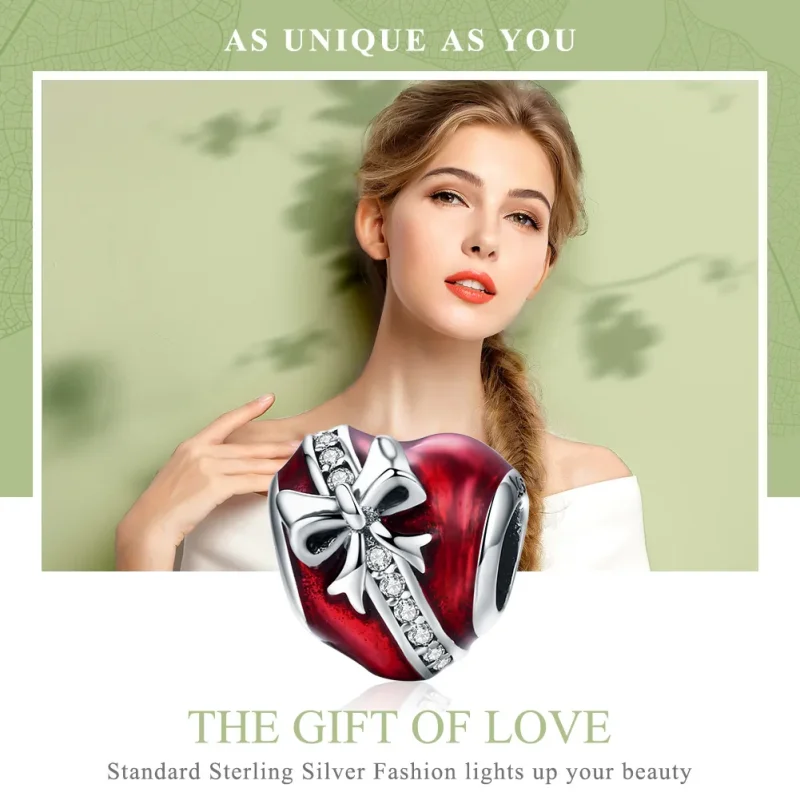 (immagine per) Charm tipo Pandora Regalo d'amore per San Valentino - SCC741 - Visualizza 6