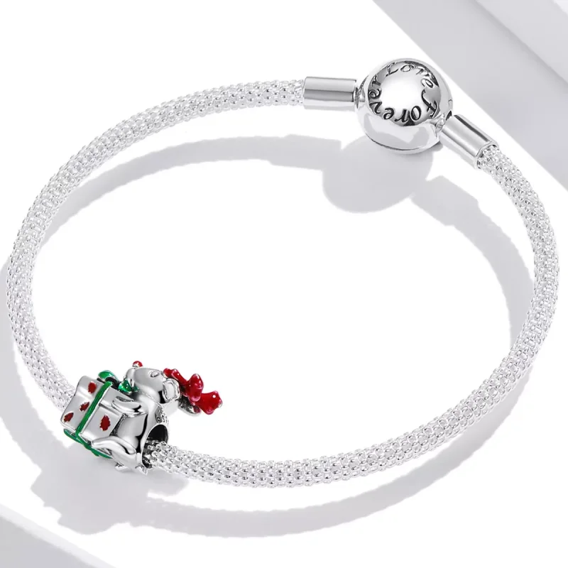 (immagine per) Charm tipo Pandora Renna che fa regali - BSC540 - Visualizza 3