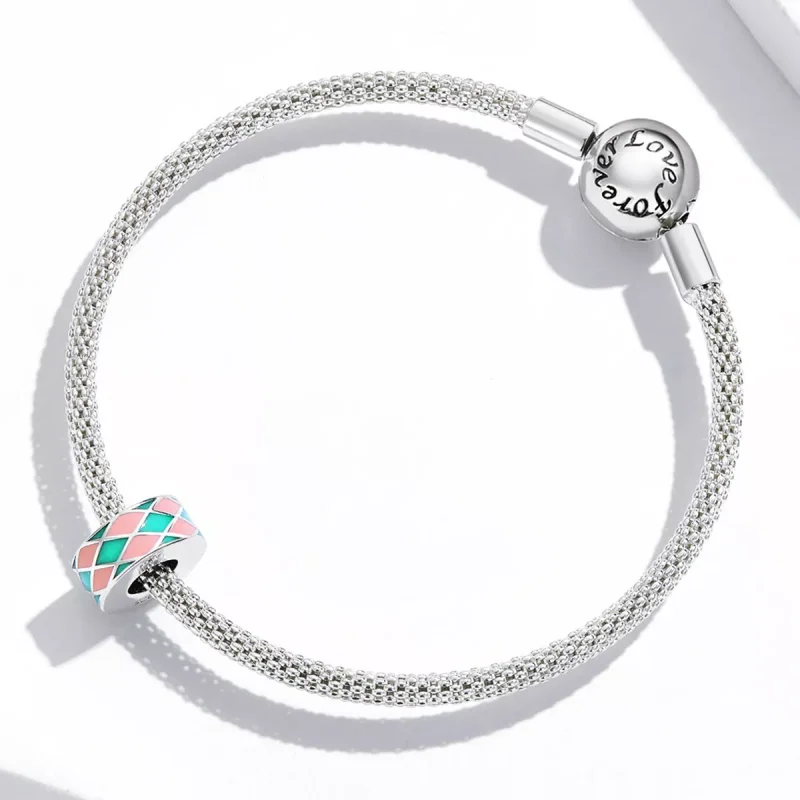 (immagine per) Charm tipo Pandora Reticolo di diamante - SCC2165 - Visualizza 3