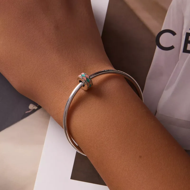 (immagine per) Charm tipo Pandora Reticolo di diamante - SCC2165 - Visualizza 5