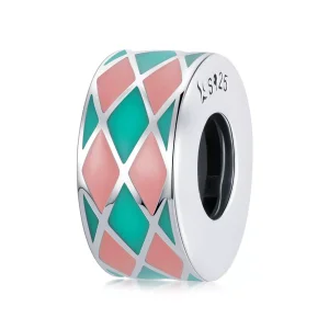 Charm tipo Pandora Reticolo di diamante - SCC2165 (immagine per) Charm tipo Pandora Reticolo di diamante - SCC2165