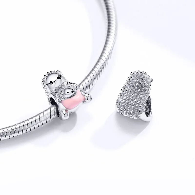 (immagine per) Charm tipo Pandora Riccio madre e figlio - BSC239 - Visualizza 4