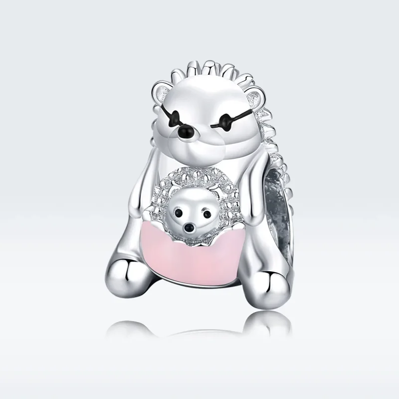 (immagine per) Charm tipo Pandora Riccio madre e figlio - BSC239 - Visualizza 5