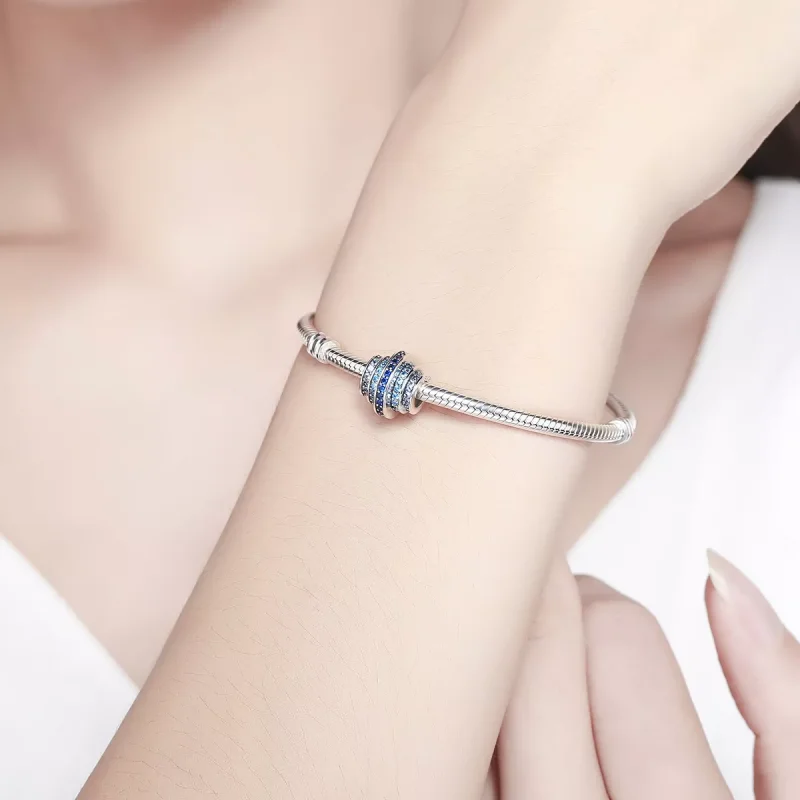 (immagine per) Charm tipo Pandora ritmo blu - SCC129 - Visualizza 2