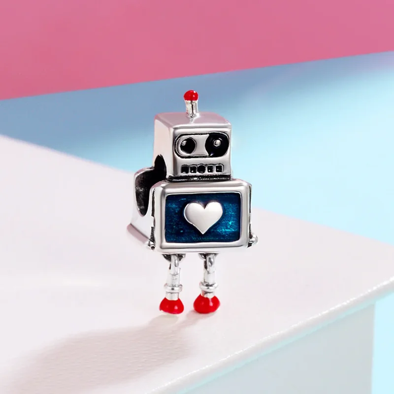 (immagine per) Charm tipo Pandora Robot - SCC346 - Visualizza 3