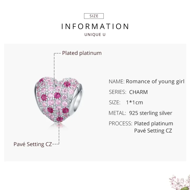 (immagine per) Charm tipo Pandora Romanzo di giovane ragazza - BSC118 - Visualizza 7