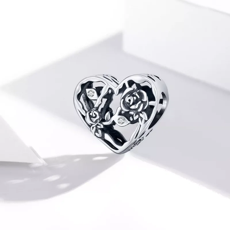 (immagine per) Charm tipo Pandora Rosa Amore - BSC475 - Visualizza 2