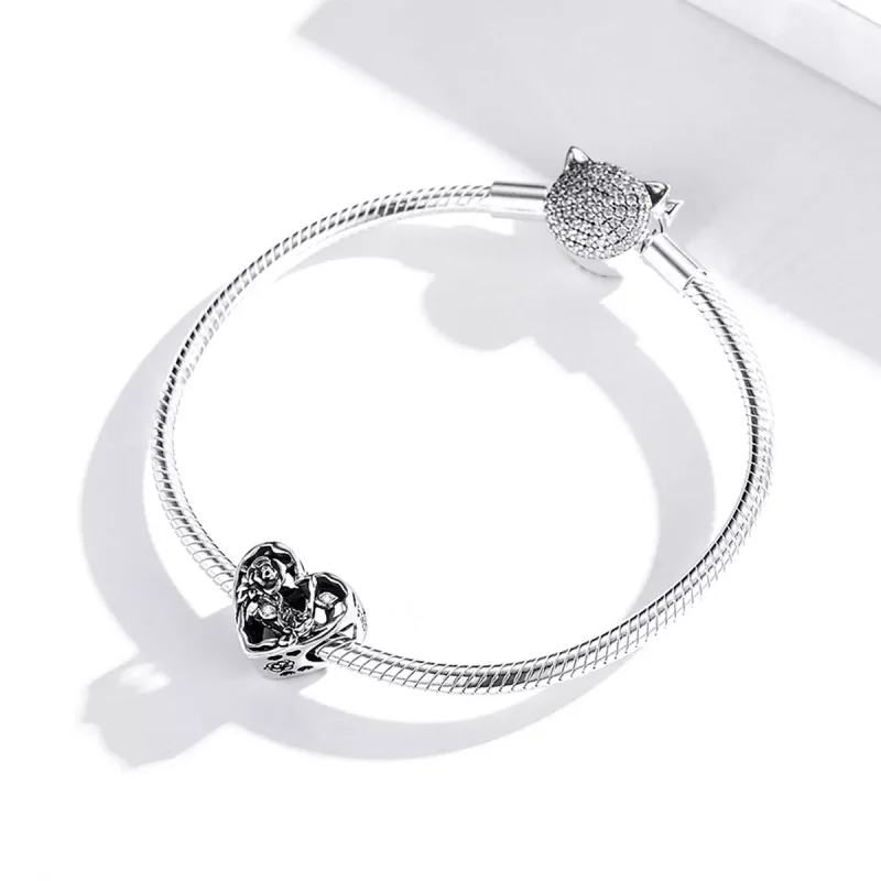 (immagine per) Charm tipo Pandora Rosa Amore - BSC475 - Visualizza 3