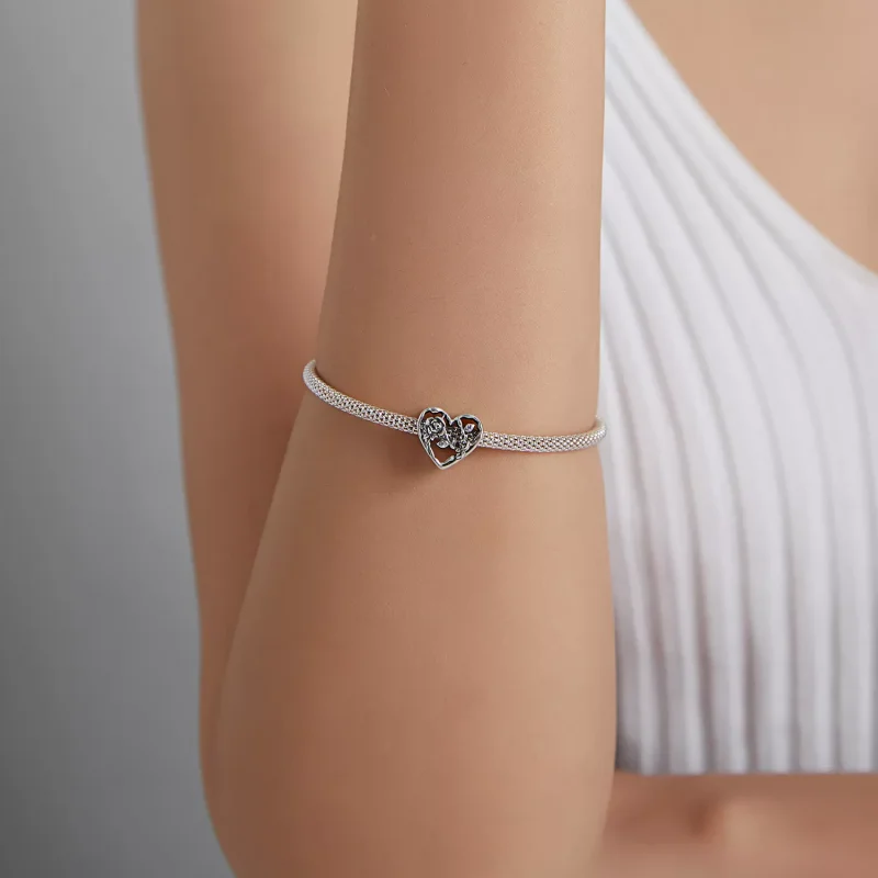 (immagine per) Charm tipo Pandora Rosa Amore - BSC475 - Visualizza 5