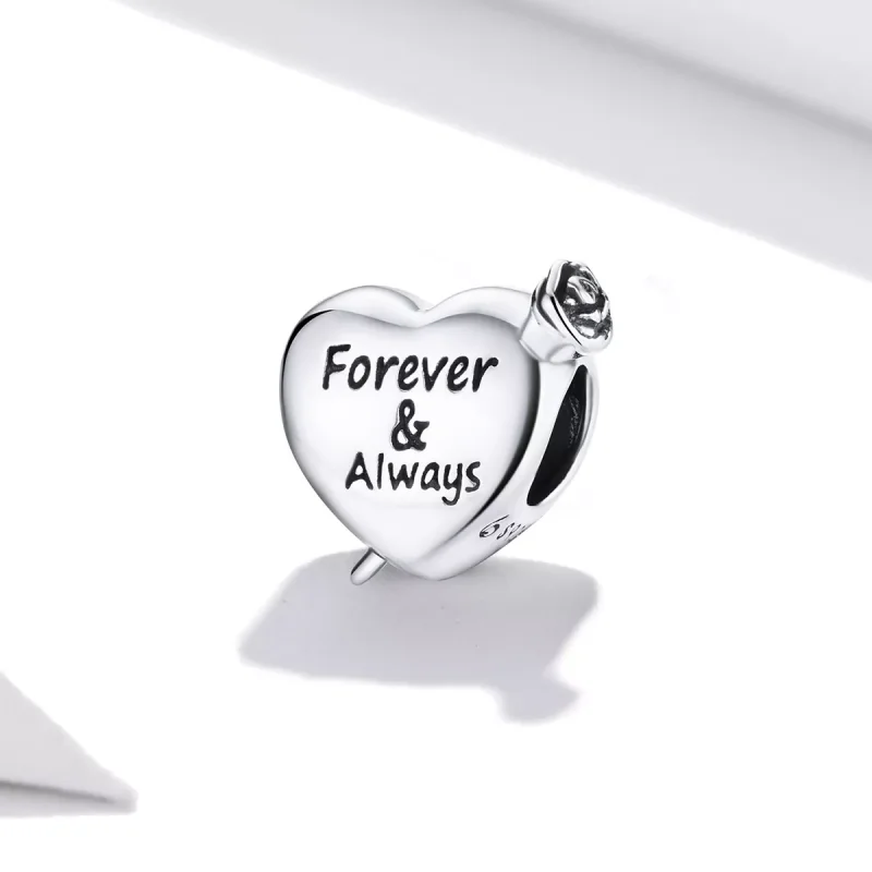 (immagine per) Charm tipo Pandora Rosa Amore - BSC480 - Visualizza 2