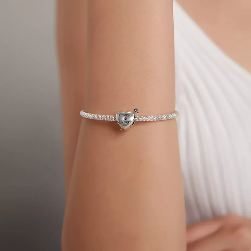 (immagine per) Charm tipo Pandora Rosa Amore - BSC480 - Visualizza 5