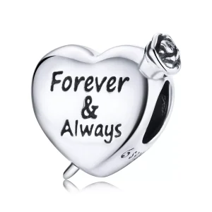 (immagine per) Charm tipo Pandora Rosa Amore - BSC480