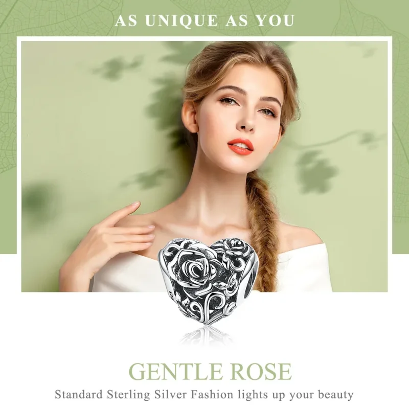 (immagine per) Charm tipo Pandora Rosa gentile - SCC790 - Visualizza 6