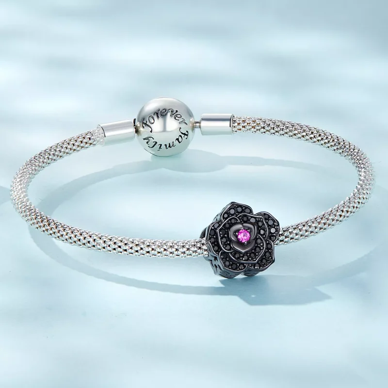 (immagine per) Charm tipo Pandora Rosa nera - SCC2380 - Visualizza 5