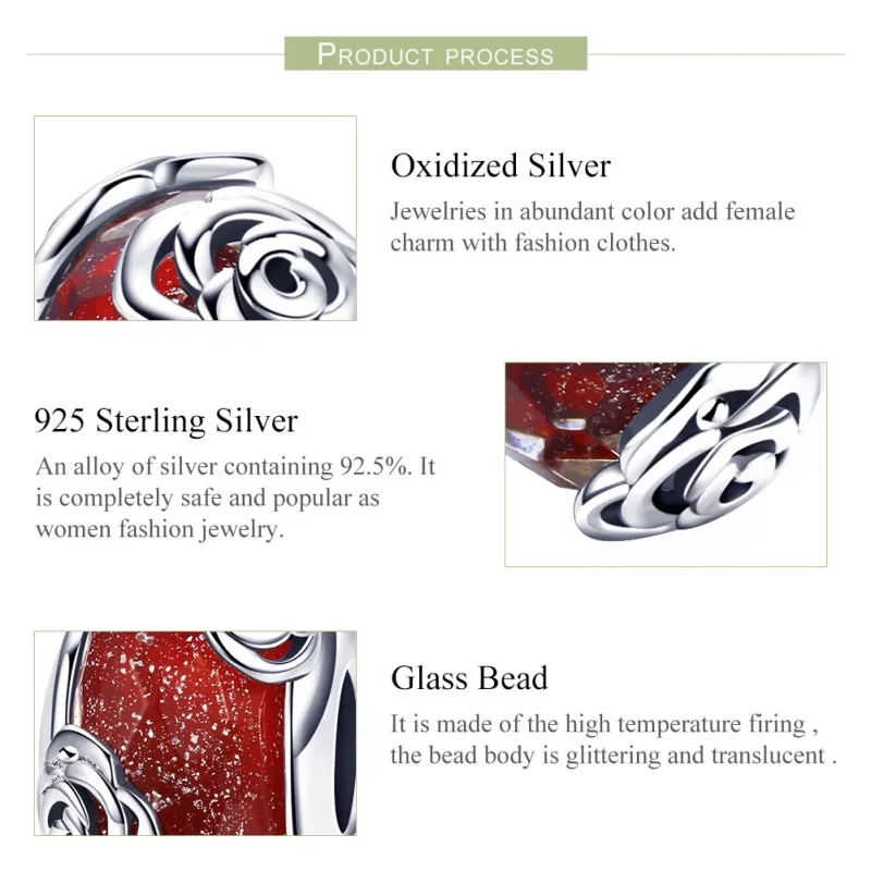 (immagine per) Charm tipo Pandora Rosa profumata - SCC1030 - Visualizza 6