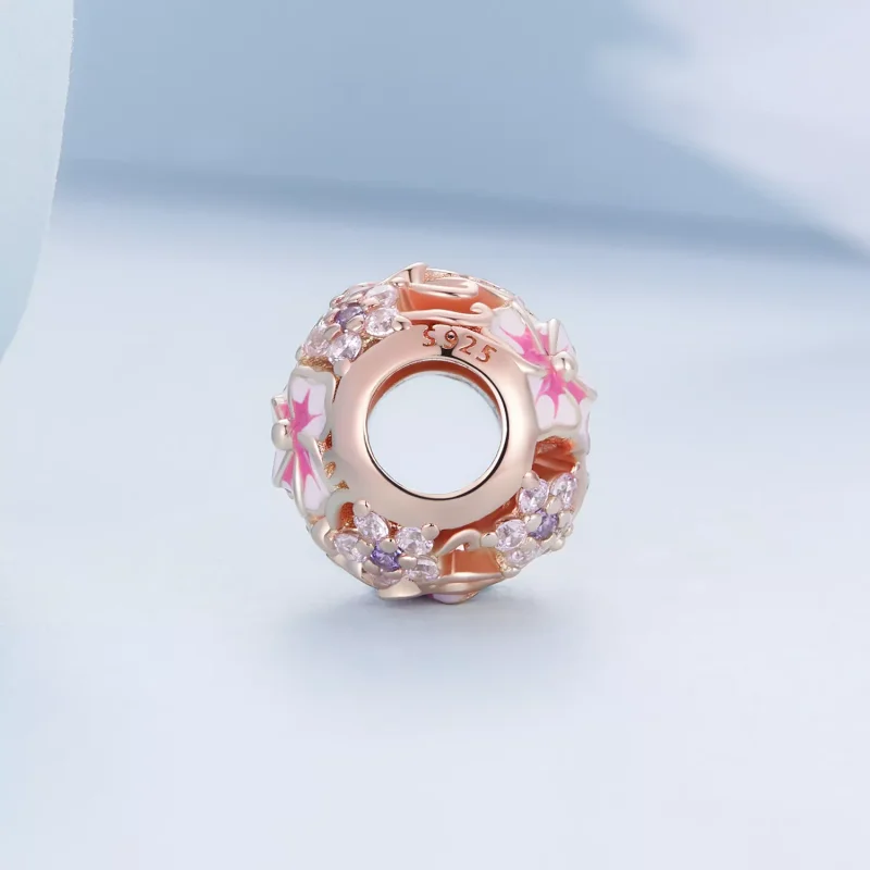 (immagine per) Charm tipo Pandora Rosa Sakura - BSC643 - Visualizza 3