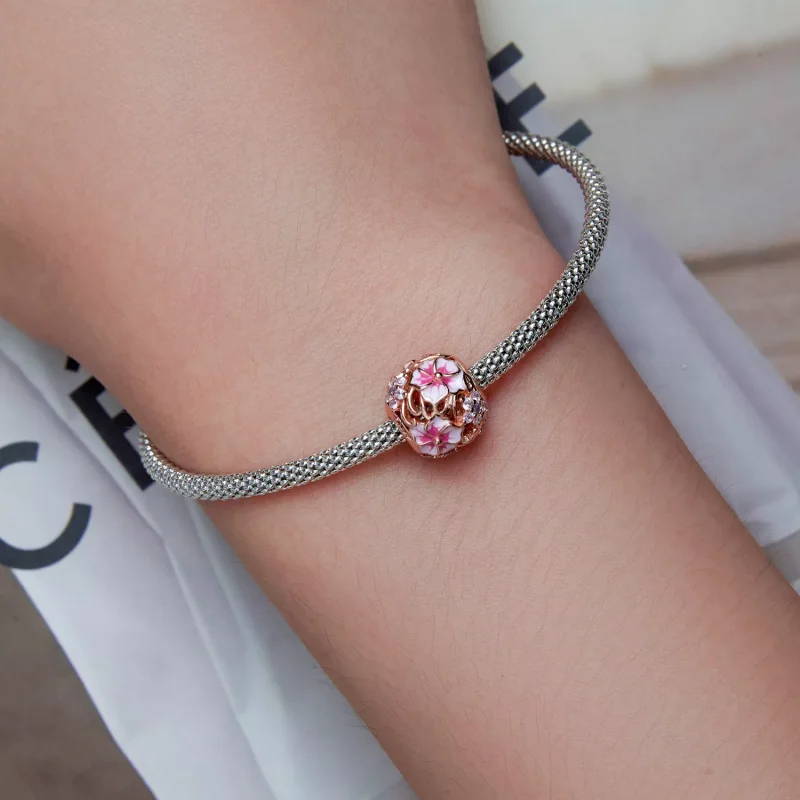 (immagine per) Charm tipo Pandora Rosa Sakura - BSC643 - Visualizza 6