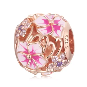 (immagine per) Charm tipo Pandora Rosa Sakura - BSC643
