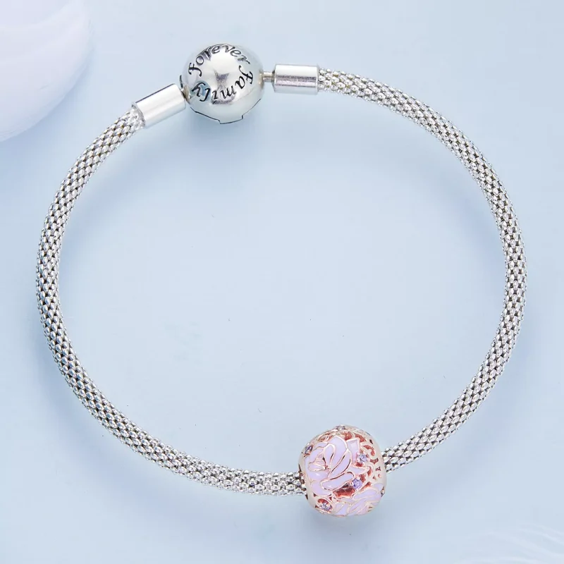(immagine per) Charm tipo Pandora Rosa Viola - BSC644 - Visualizza 4