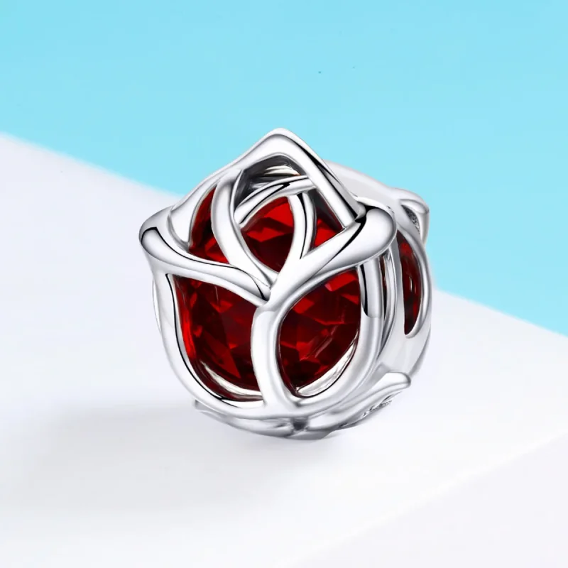 (immagine per) Charm tipo Pandora Rose rosse - SCC568 - Visualizza 3