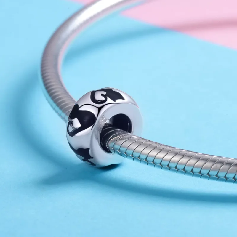 (immagine per) Charm tipo Pandora Sagoma di gatto - SCC825 - Visualizza 3