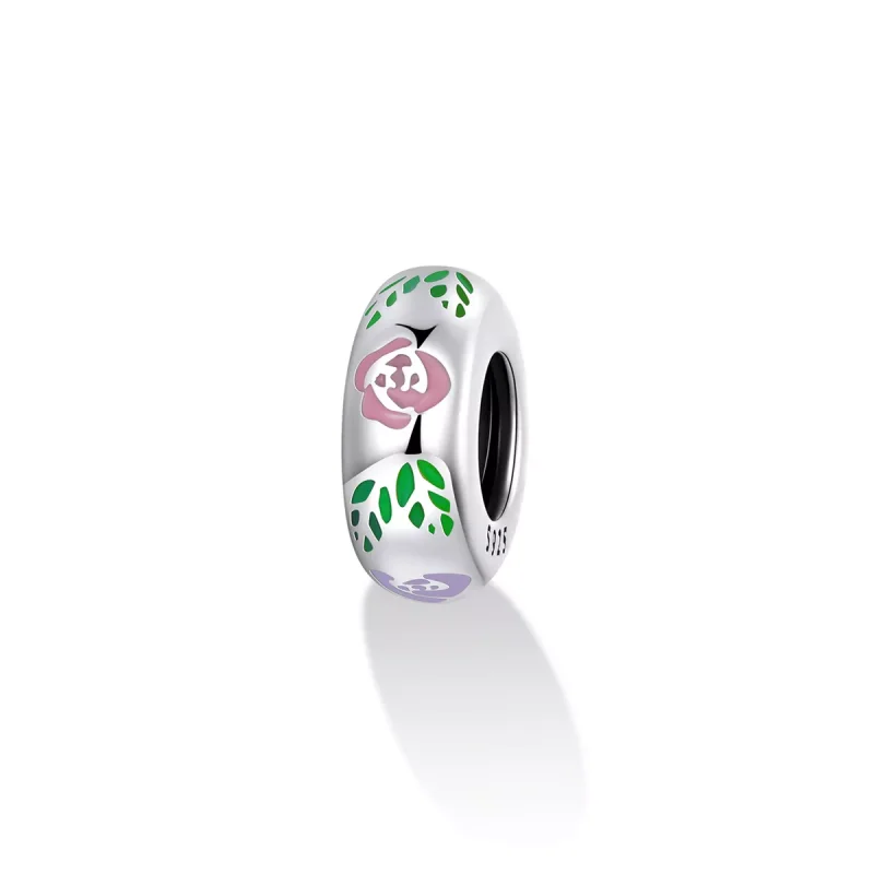 (immagine per) Charm tipo Pandora Scarabocchio di fiori - BSC596 - Visualizza 2
