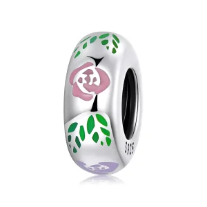 (immagine per) Charm tipo Pandora Scarabocchio di fiori - BSC596