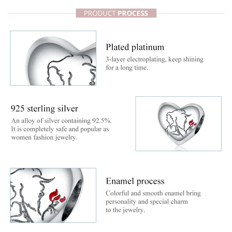 (immagine per) Charm tipo Pandora Schizzo d'amore - BSC321 - Visualizza 7