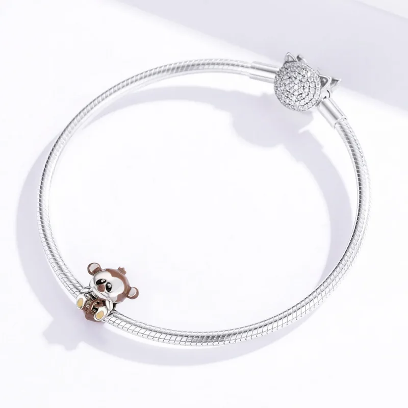 (immagine per) Charm tipo Pandora Scimmia - BSC125 - Visualizza 3