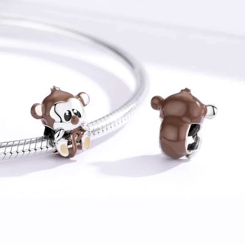 (immagine per) Charm tipo Pandora Scimmia - BSC125 - Visualizza 4