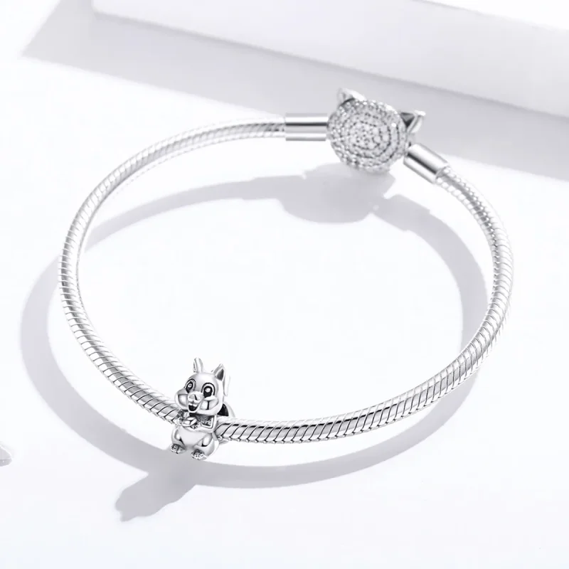 (immagine per) Charm tipo Pandora Scoiattolo carino - BSC338 - Visualizza 3